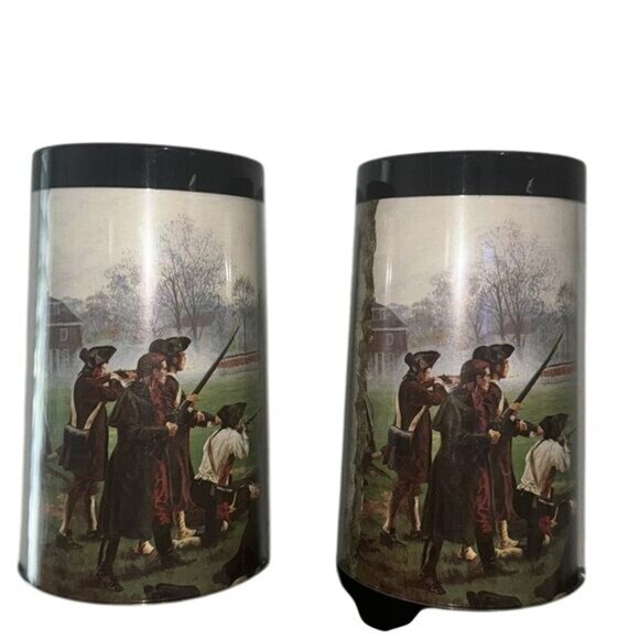 Set Of 5 Thermo-Serv Vintage Revolutionary War Scene Mugs - Picture 3 of 7